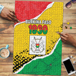 Burkina Faso Independence Day Puzzle Coat Of Arms - Grunge Style