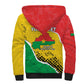 Personalized Happy Burkina Faso Sherpa Hoodie Independence Day - Bogolan Pattern - African Pride