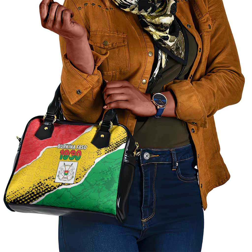 Happy Burkina Faso Shoulder Handbag Independence Day - Bogolan Pattern - African Pride