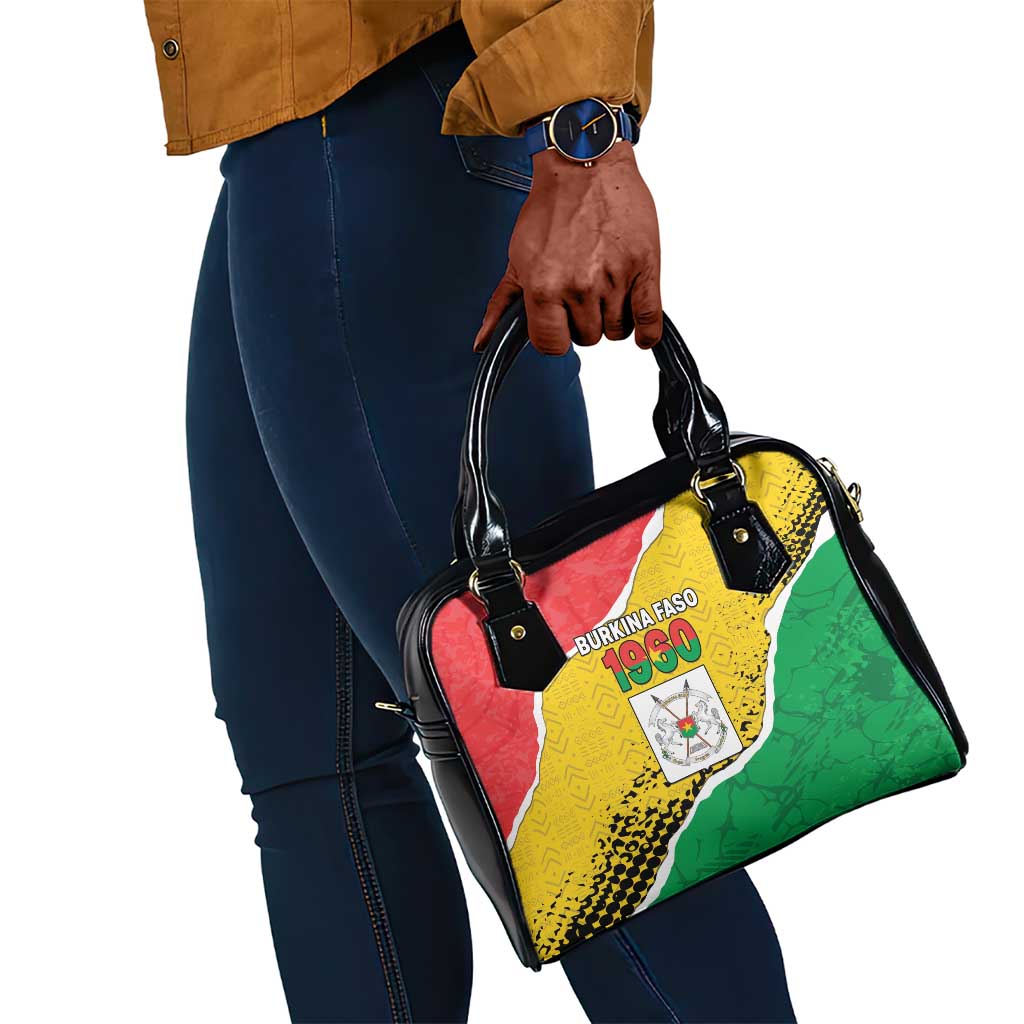 Happy Burkina Faso Shoulder Handbag Independence Day - Bogolan Pattern - African Pride