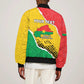 Personalized Happy Burkina Faso Sleeve Zip Bomber Jacket Independence Day - Bogolan Pattern - African Pride