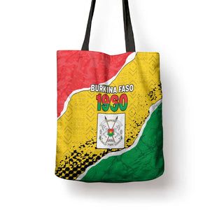 Burkina Faso Independence Day Tote Bag Coat Of Arms - Grunge Style