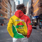 Personalized Happy Burkina Faso Zip Hoodie Independence Day - Bogolan Pattern - African Pride