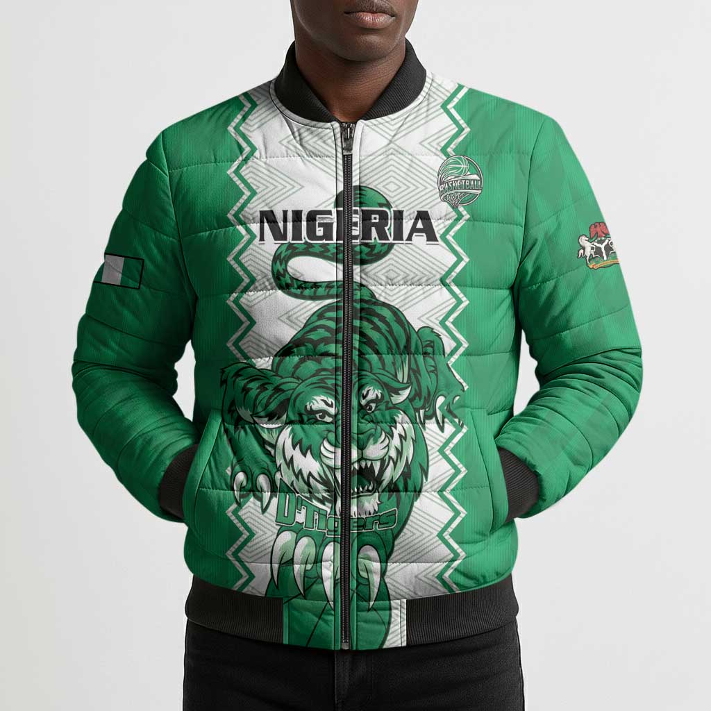 Nigeria Basketball Custom Bomber Puffer Jacket Go DTigers