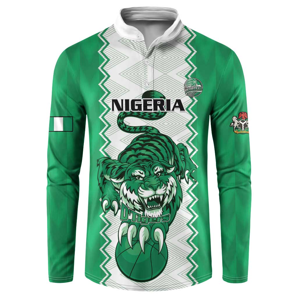 Nigeria Basketball Custom Button Sweatshirt Go DTigers