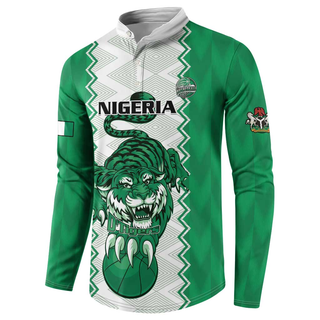 Nigeria Basketball Custom Button Sweatshirt Go DTigers