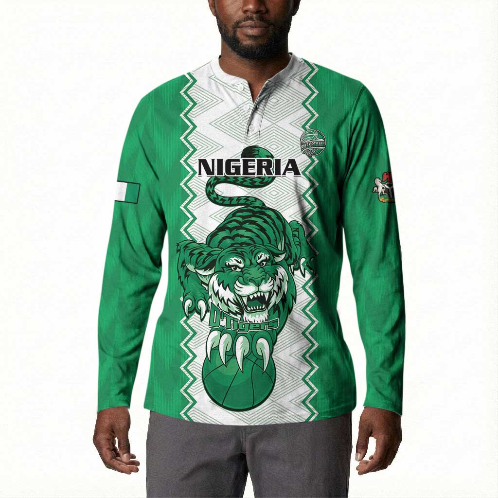 Nigeria Basketball Custom Button Sweatshirt Go DTigers