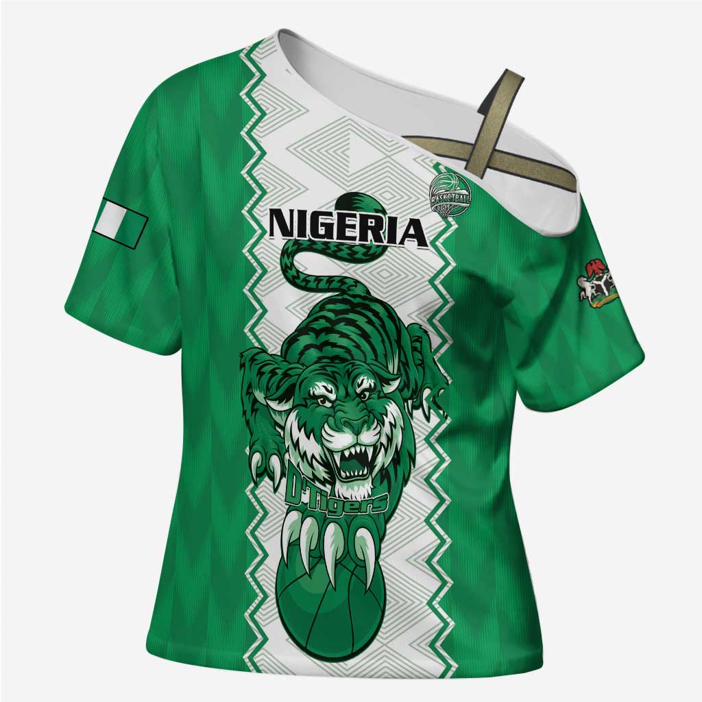 Nigeria Basketball Custom Cross Shoulder Shirt Go DTigers