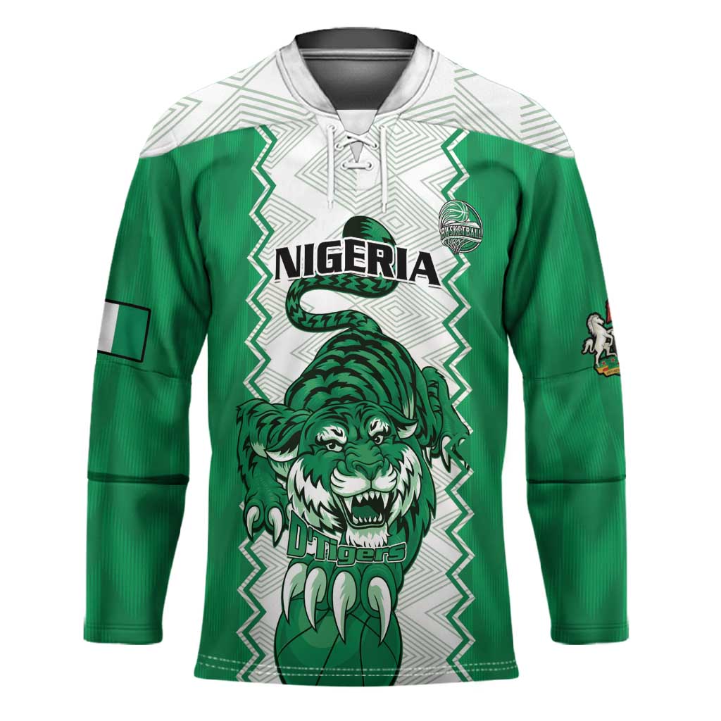 Nigeria Basketball Custom Hockey Jersey Go DTigers