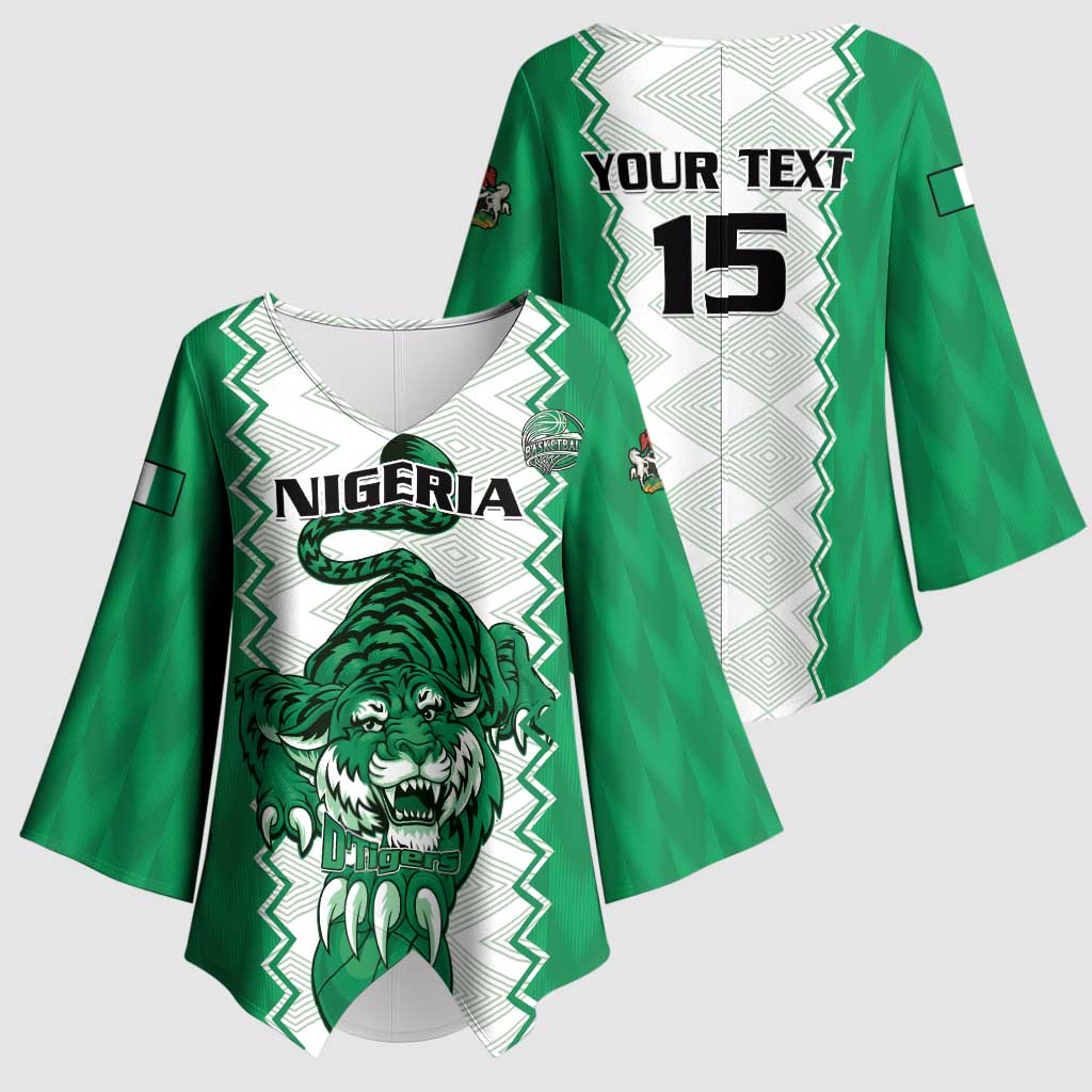 Nigeria Basketball Custom Kimono Sleeve Blouse Go DTigers
