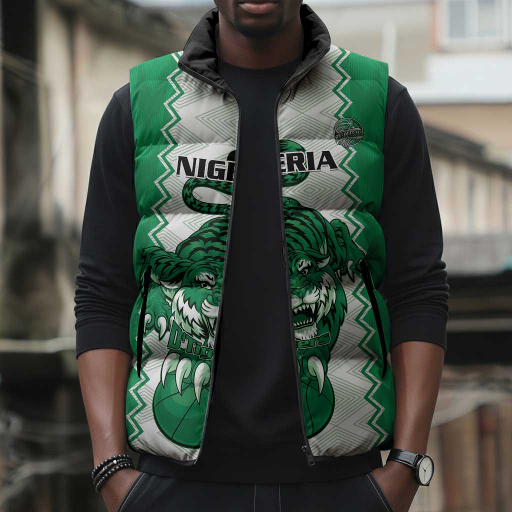Nigeria Basketball Custom Sleeveless Puffer Jacket Go DTigers
