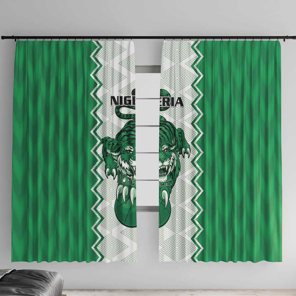 Afro Basketball Nigeria Window Curtain Go Champions DTigers - African Pride