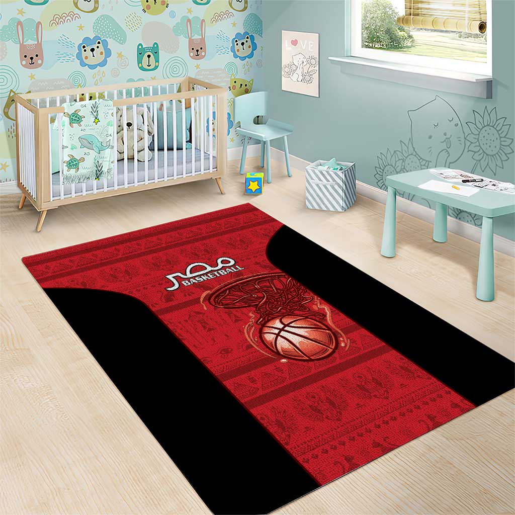 Afro Basketball Egypt Area Rug Come On Pharaohs - African Pride
