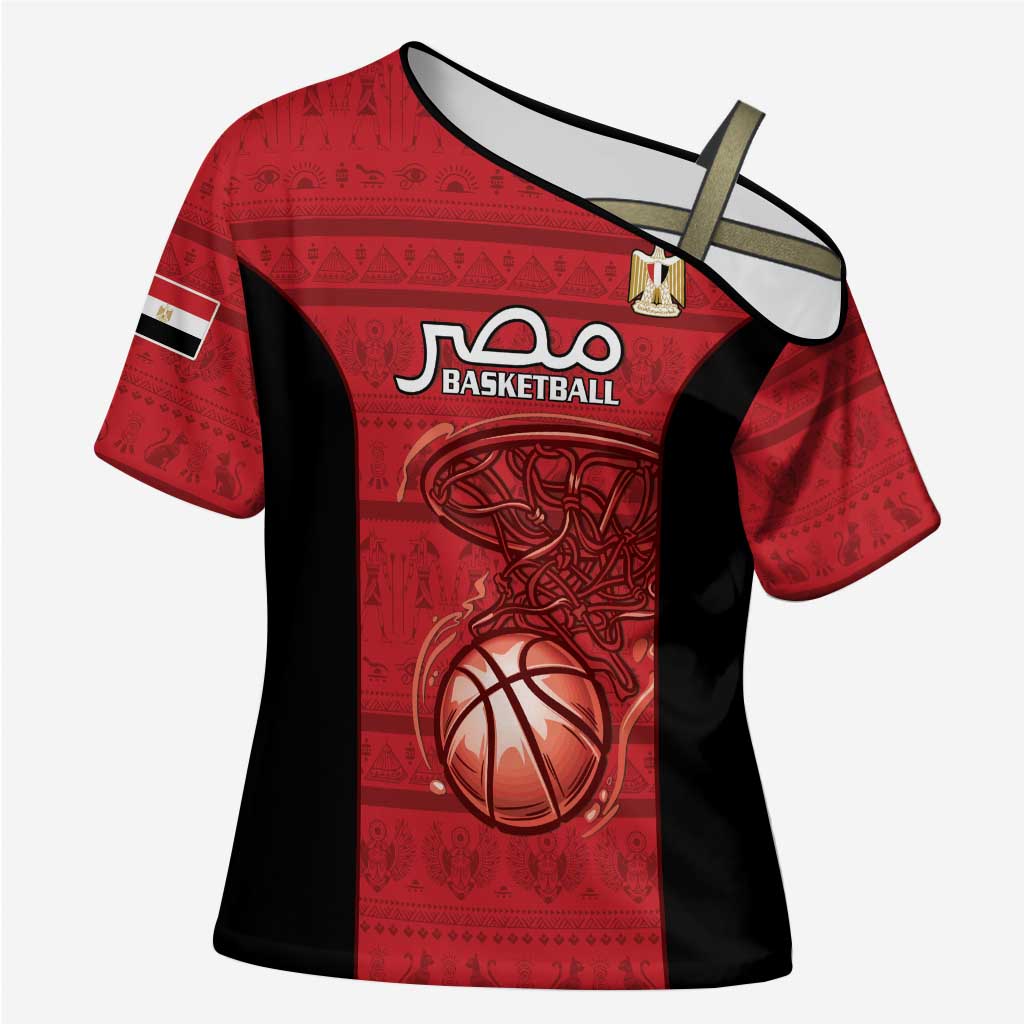 Egypt Basketball Custom Cross Shoulder Shirt Go Pharaohs