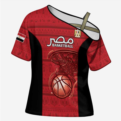 Egypt Basketball Custom Cross Shoulder Shirt Go Pharaohs