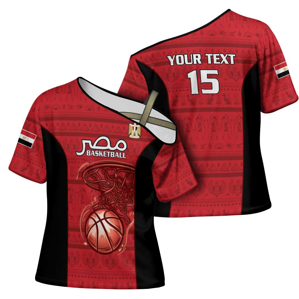 Egypt Basketball Custom Cross Shoulder Shirt Go Pharaohs