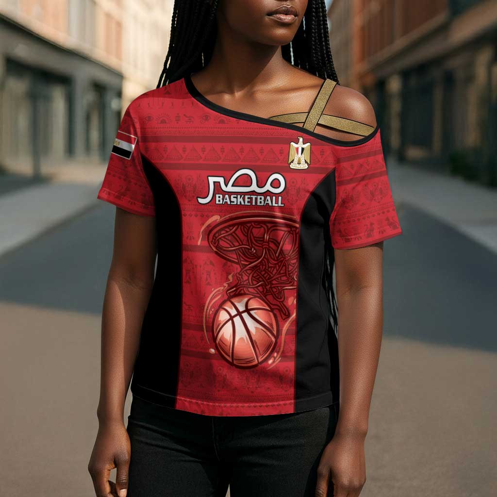 Egypt Basketball Custom Cross Shoulder Shirt Go Pharaohs