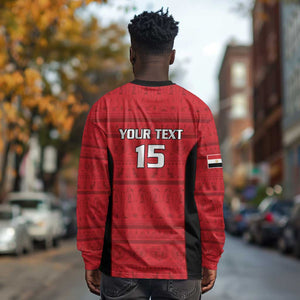 Afro Basketball Custom Egypt Long Sleeve Shirt Come On Pharaohs - African Pride