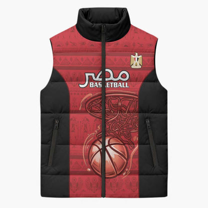 Egypt Basketball Custom Sleeveless Puffer Jacket Go Pharaohs