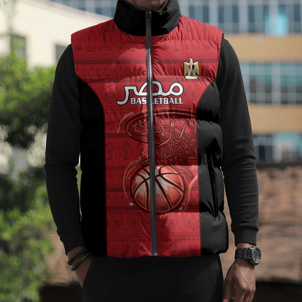 Egypt Basketball Custom Sleeveless Puffer Jacket Go Pharaohs