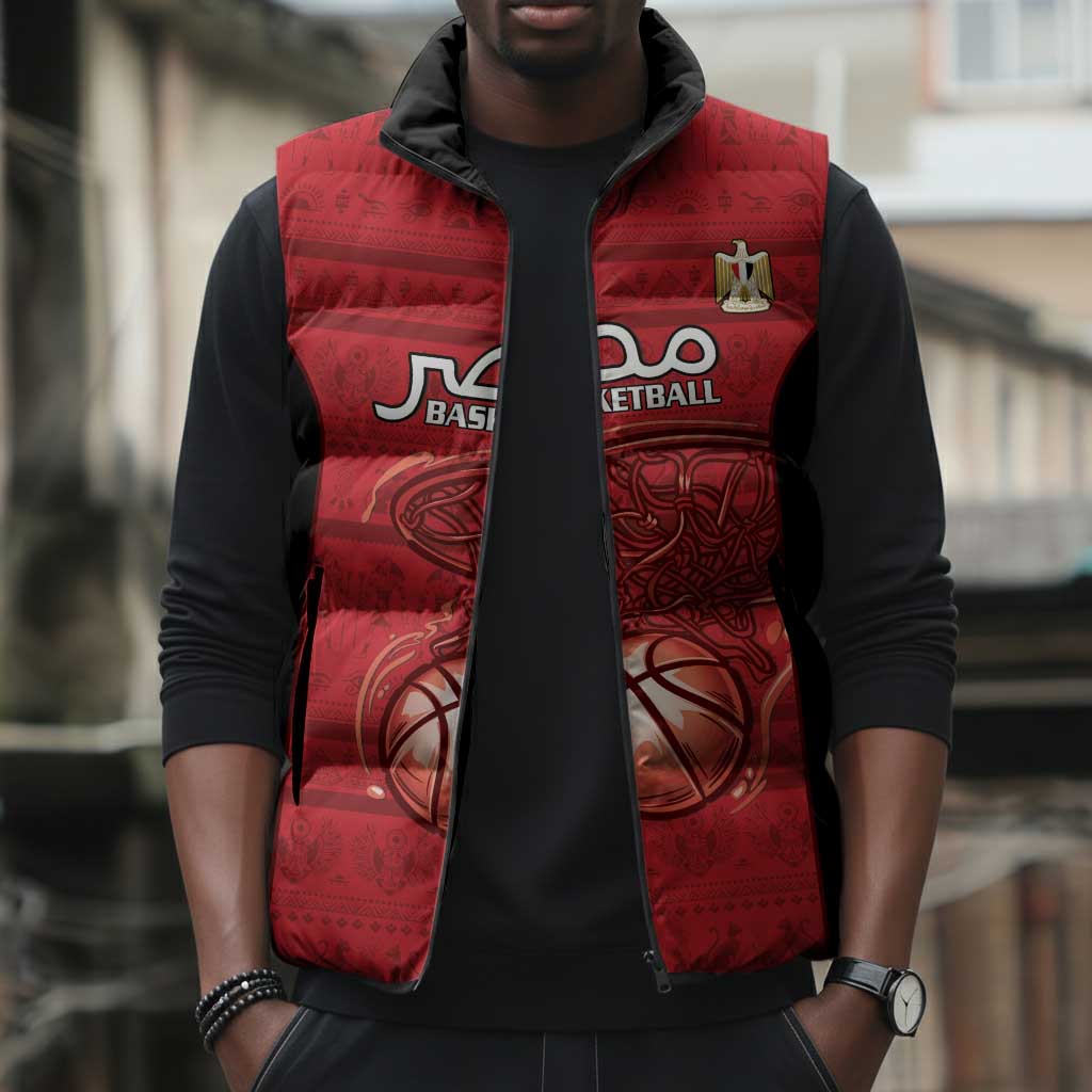 Egypt Basketball Custom Sleeveless Puffer Jacket Go Pharaohs