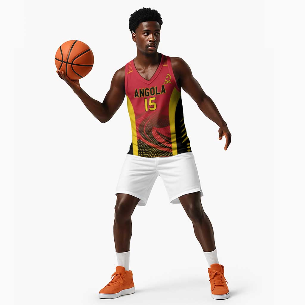Afro Basketball Custom Angola Basketball Jersey Go Champions LT15