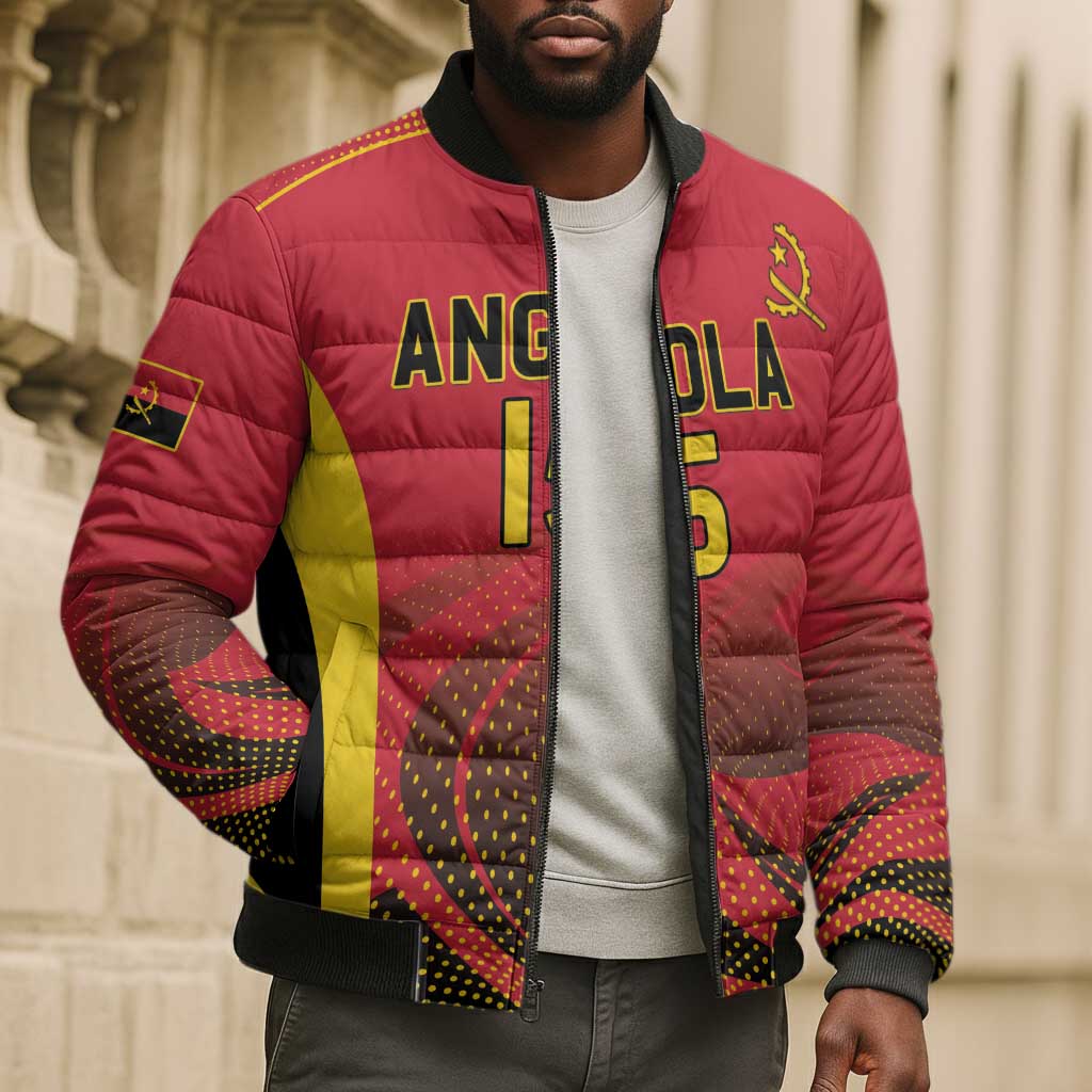Angola Basketball Custom Bomber Puffer Jacket Go Champions