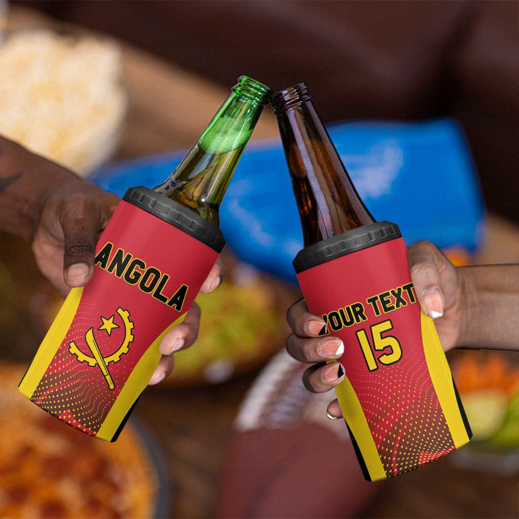 Afro Basketball Custom Angola 4 in 1 Can Cooler Tumbler Go Champions - African Pride
