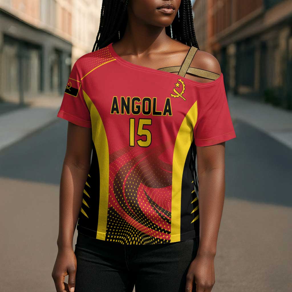 Angola Basketball Custom Cross Shoulder Shirt Go Champions