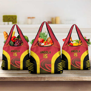 Afro Basketball Custom Angola Grocery Bag Go Champions - African Pride