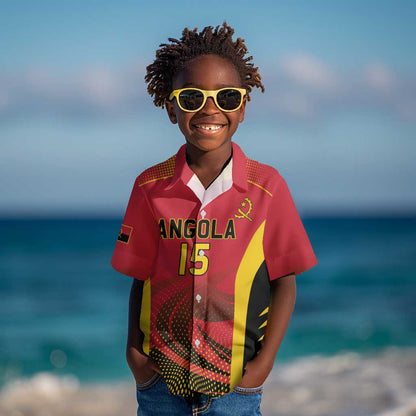 Afro Basketball Custom Angola Kid Hawaiian Shirt Go Champions - African Pride