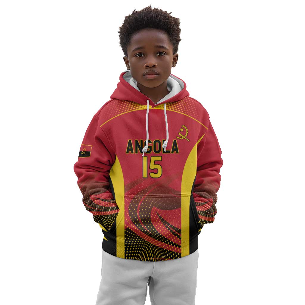 Afro Basketball Custom Angola Kid Hoodie Go Champions - African Pride