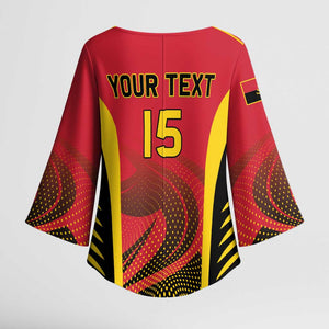 Angola Basketball Custom Kimono Sleeve Blouse Go Champions