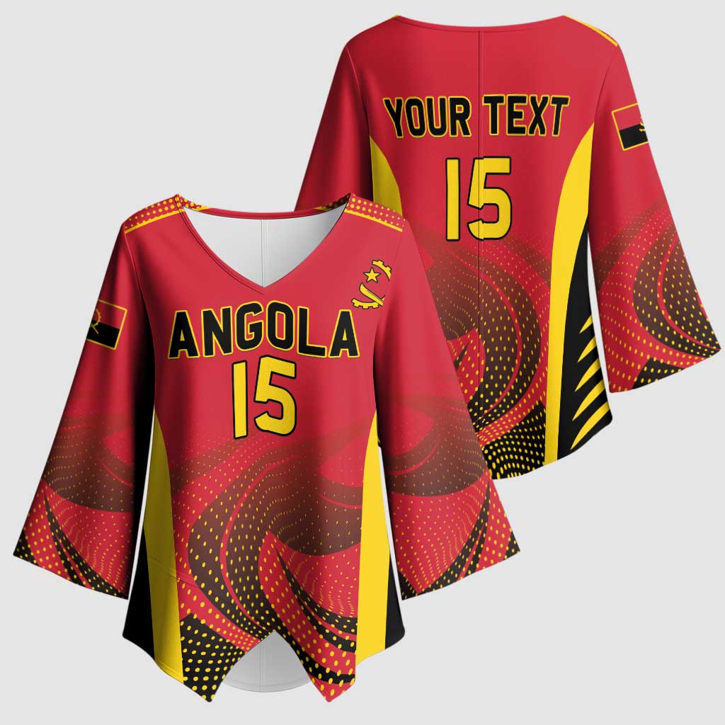 Angola Basketball Custom Kimono Sleeve Blouse Go Champions