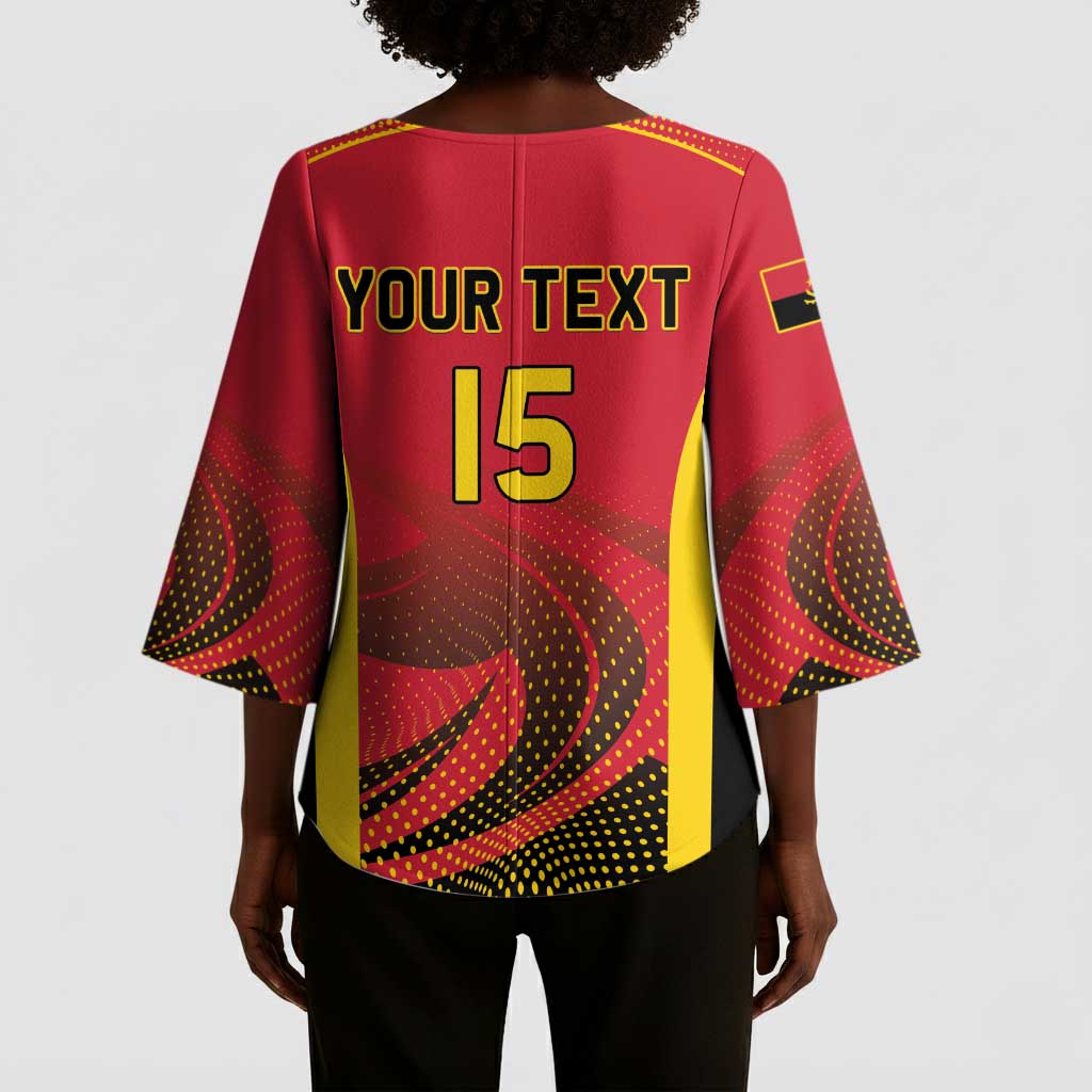 Angola Basketball Custom Kimono Sleeve Blouse Go Champions
