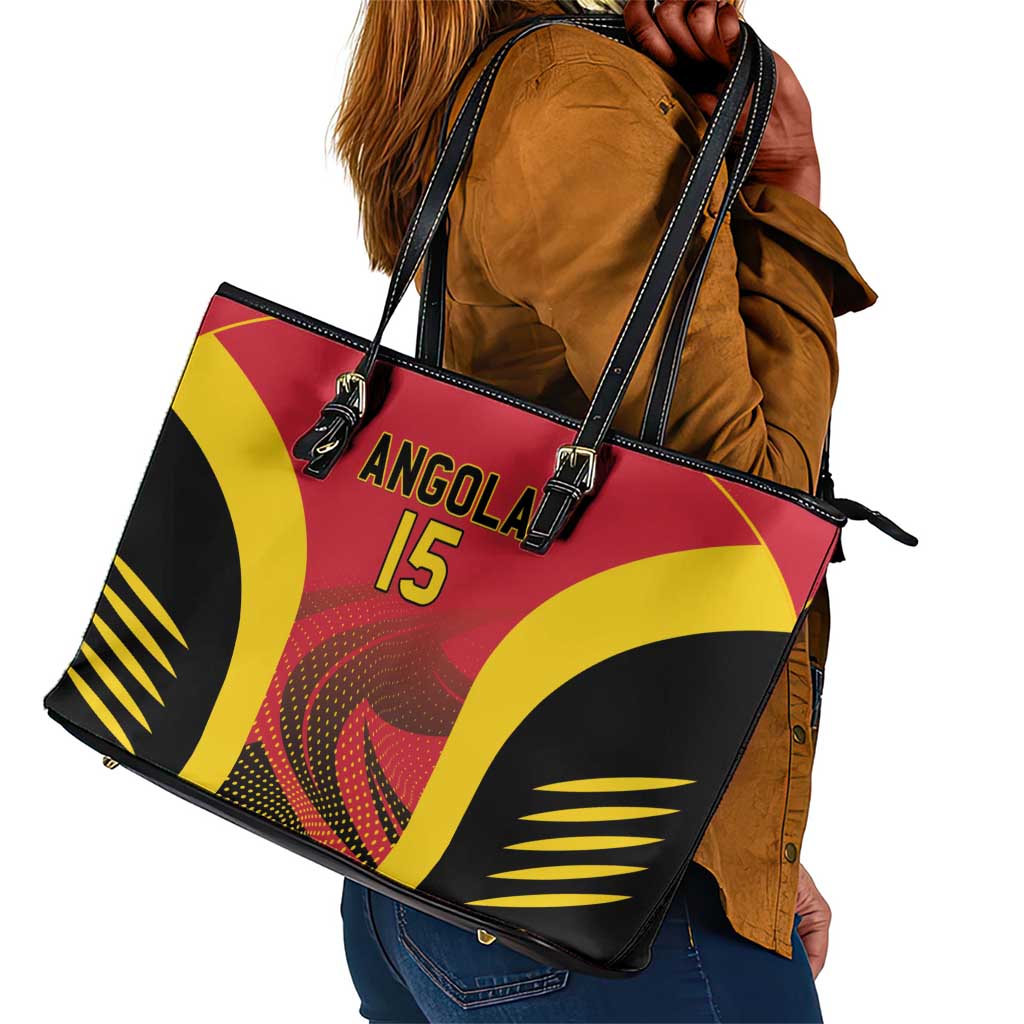 Afro Basketball Custom Angola Leather Tote Bag Go Champions - African Pride