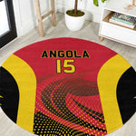Afro Basketball Custom Angola Round Carpet Go Champions - African Pride