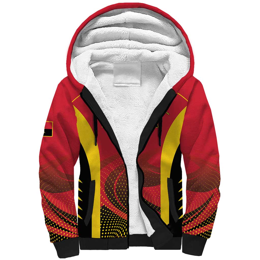 Afro Basketball Custom Angola Sherpa Hoodie Go Champions - African Pride