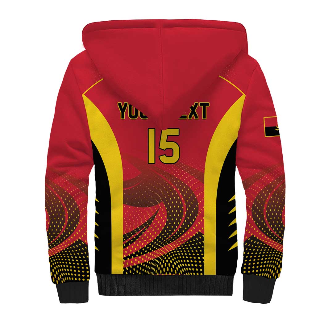 Afro Basketball Custom Angola Sherpa Hoodie Go Champions - African Pride