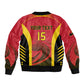 Afro Basketball Custom Angola Sleeve Zip Bomber Jacket Go Champions - African Pride