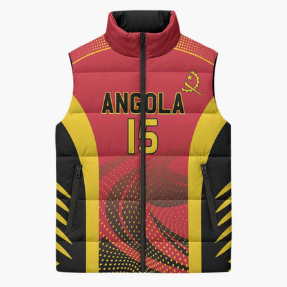 Angola Basketball Custom Sleeveless Puffer Jacket Go Champions