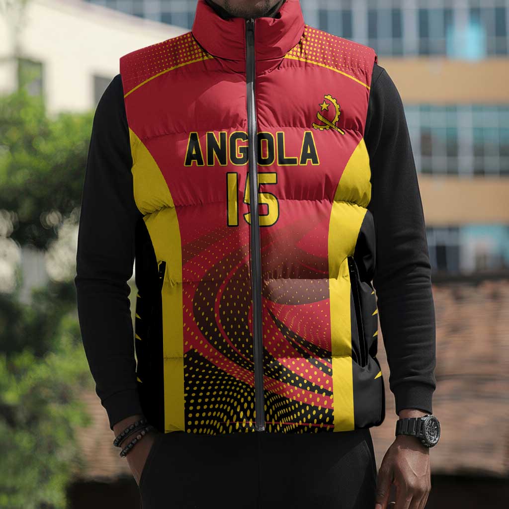 Angola Basketball Custom Sleeveless Puffer Jacket Go Champions
