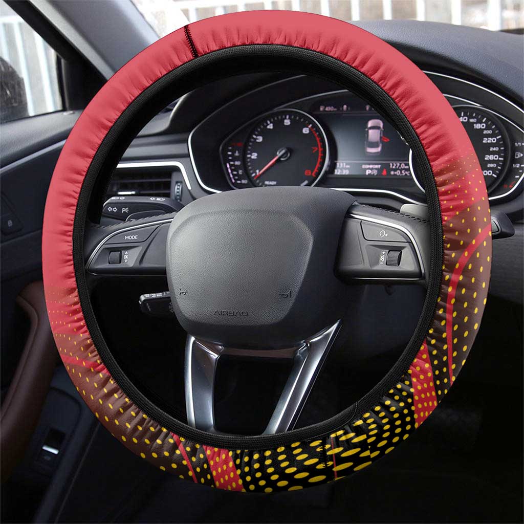 Afro Basketball Angola Steering Wheel Cover Go Champions - African Pride