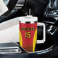 Afro Basketball Custom Angola Tumbler With Handle Go Champions - African Pride