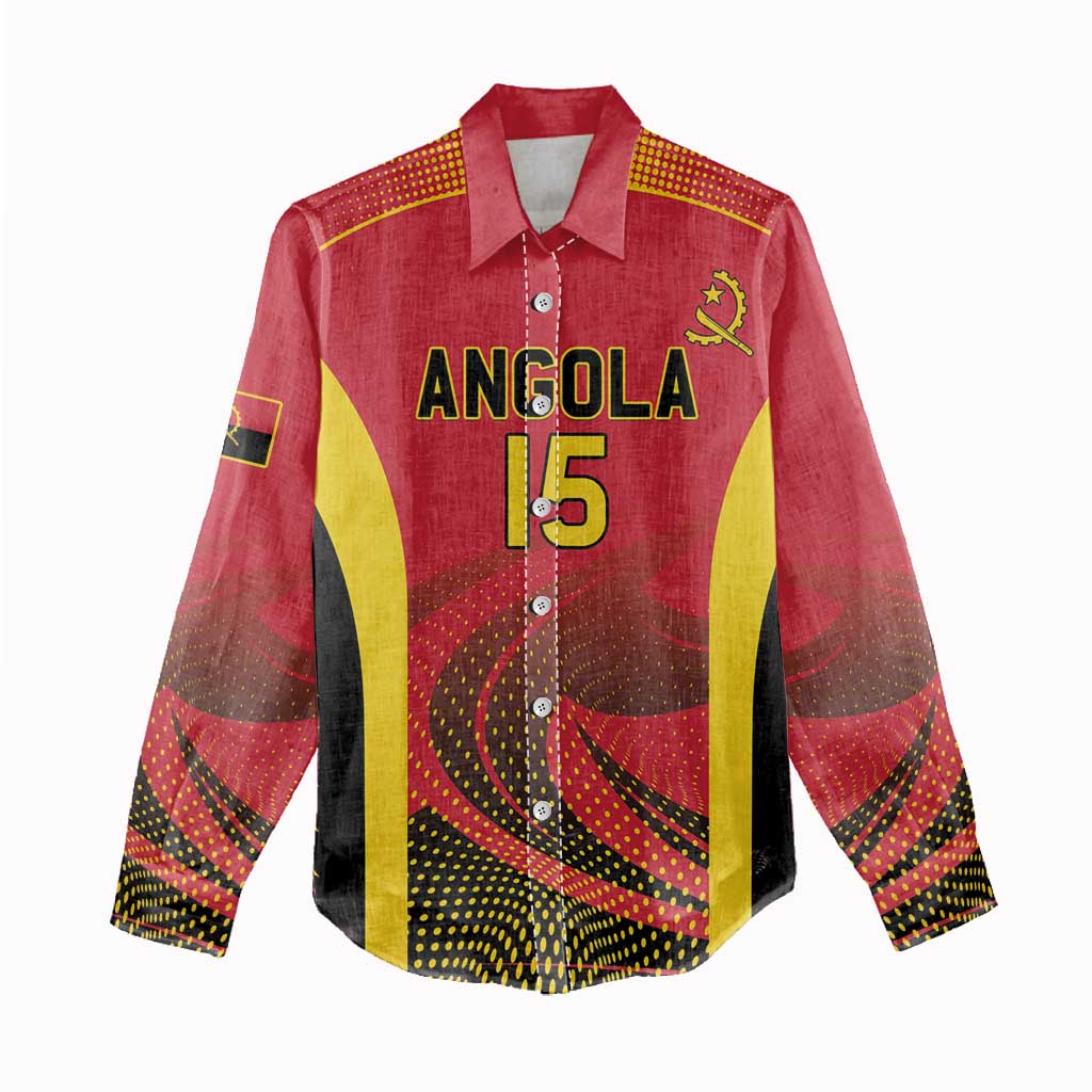 Afro Basketball Custom Angola Women Casual Shirt Go Champions - African Pride