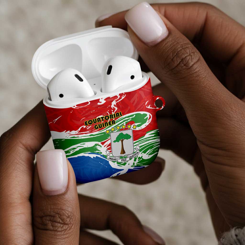Equatorial Guinea Independence Day AirPods Case Coat Of Arms With Map