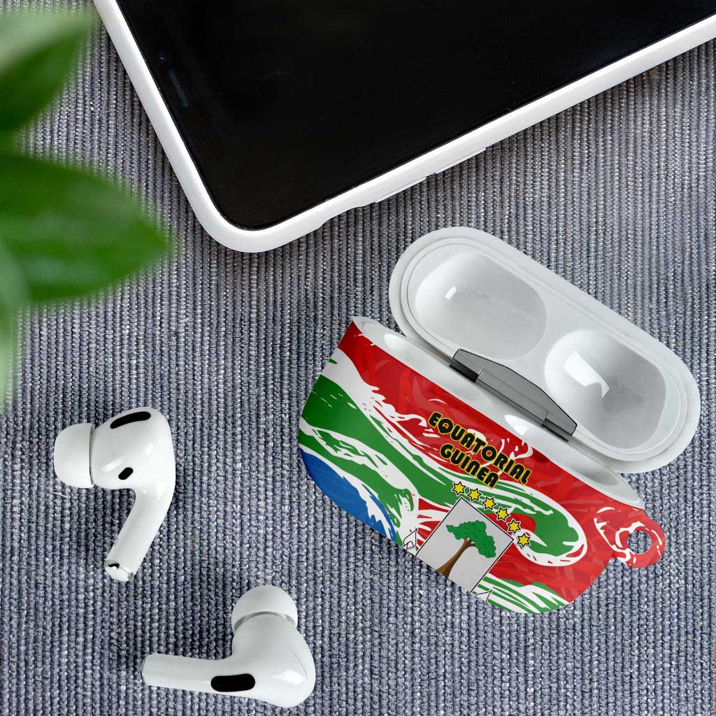 Equatorial Guinea Independence Day AirPods Case Coat Of Arms With Map