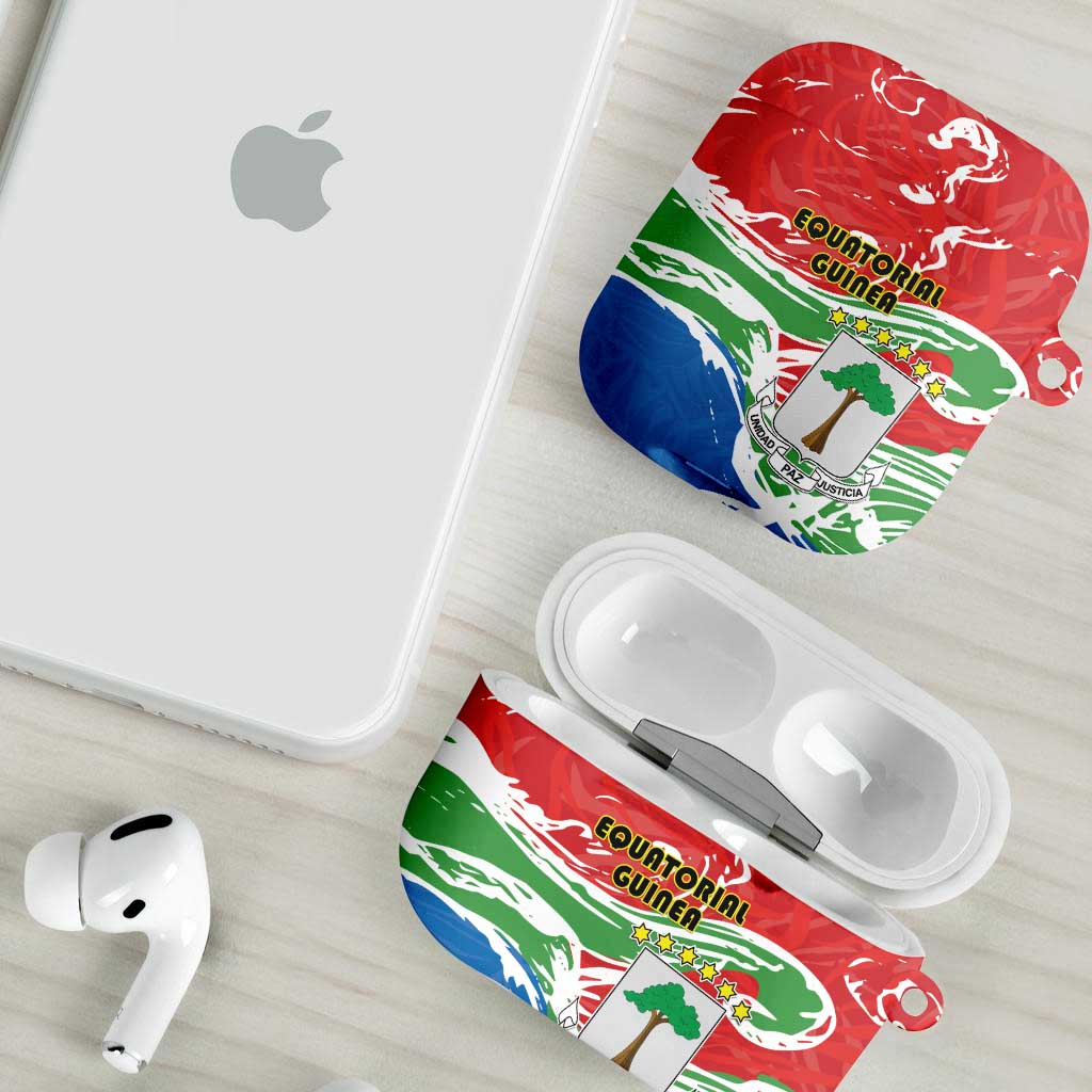 Equatorial Guinea Independence Day AirPods Case Coat Of Arms With Map
