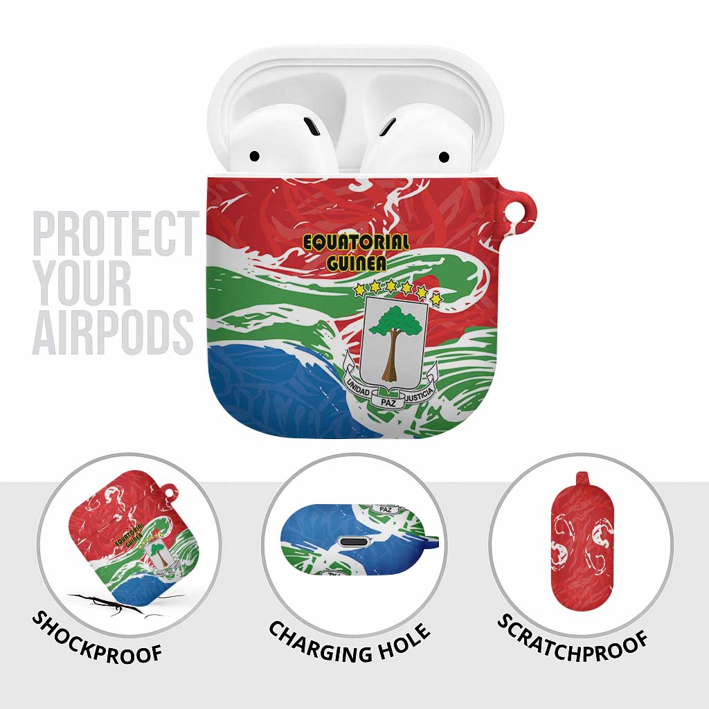 Equatorial Guinea Independence Day AirPods Case Coat Of Arms With Map