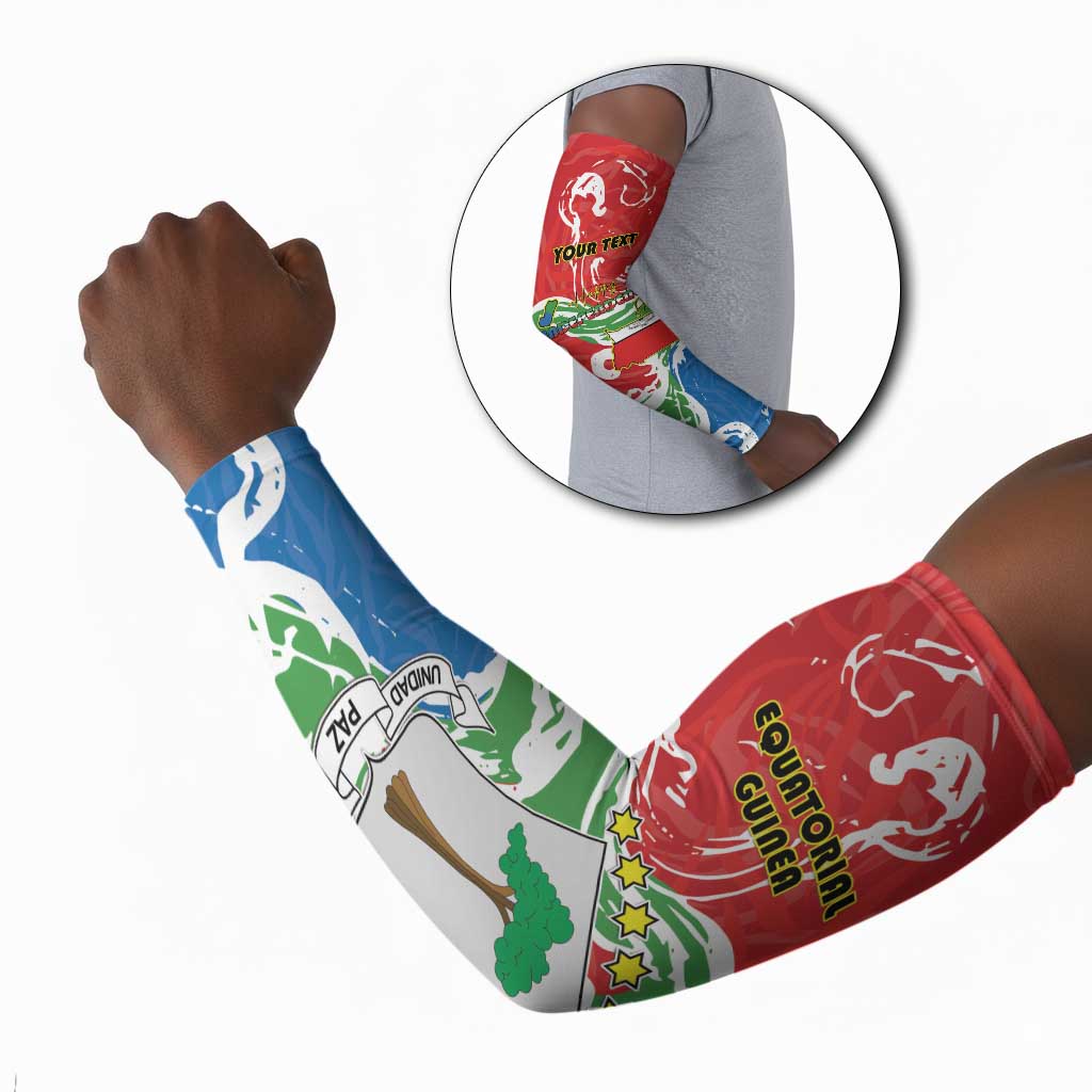 Personalized Equatorial Guinea Independence Day Arm Sleeves Coat Of Arms With Map